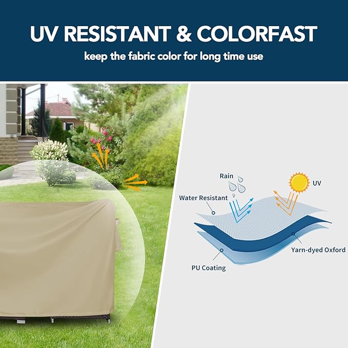 Easy-Going Square Patio Furniture Waterproof Outdoor Dining Table and Chair - Image 3