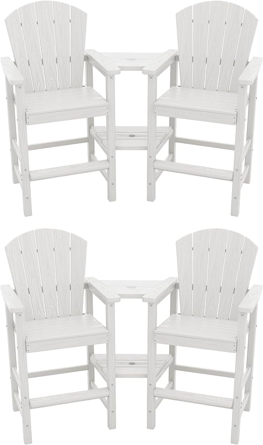 SERWALL Tall Adirondack Chairs Set of 4 by SERWALL