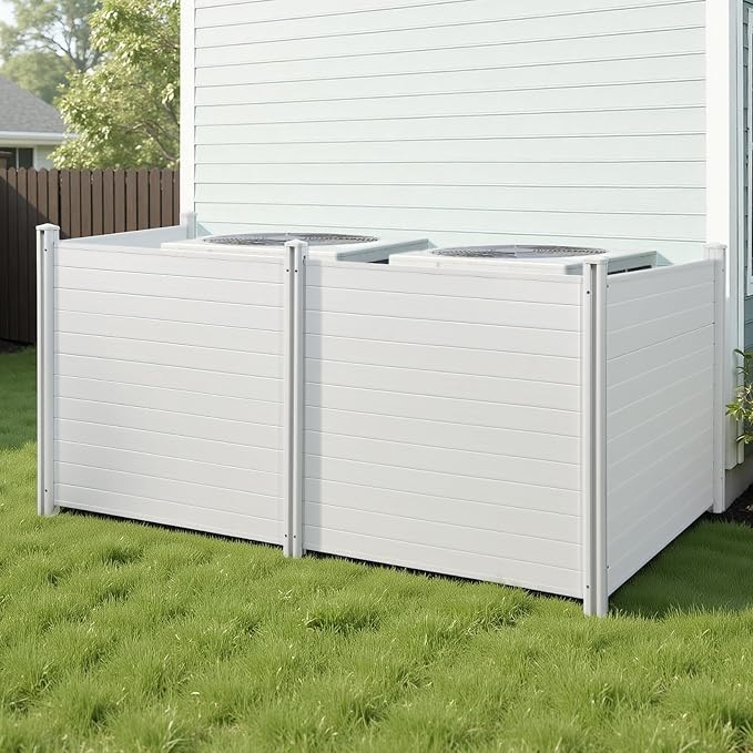 VEVOR Outdoor Privacy Screens, Pool Equipment Enclosure, Horizontal Vinyl - Image 8
