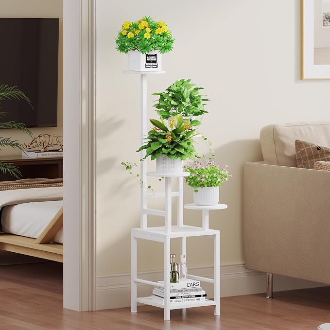 Plant Stand Indoor with Grow Light, 5-Tiered Tall Plant Stand Indoor, Metal - Image 8