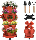 Vertical Strawberry Planter 5 Tier Stackable Tower Herb Planters Stacking by Bociks
