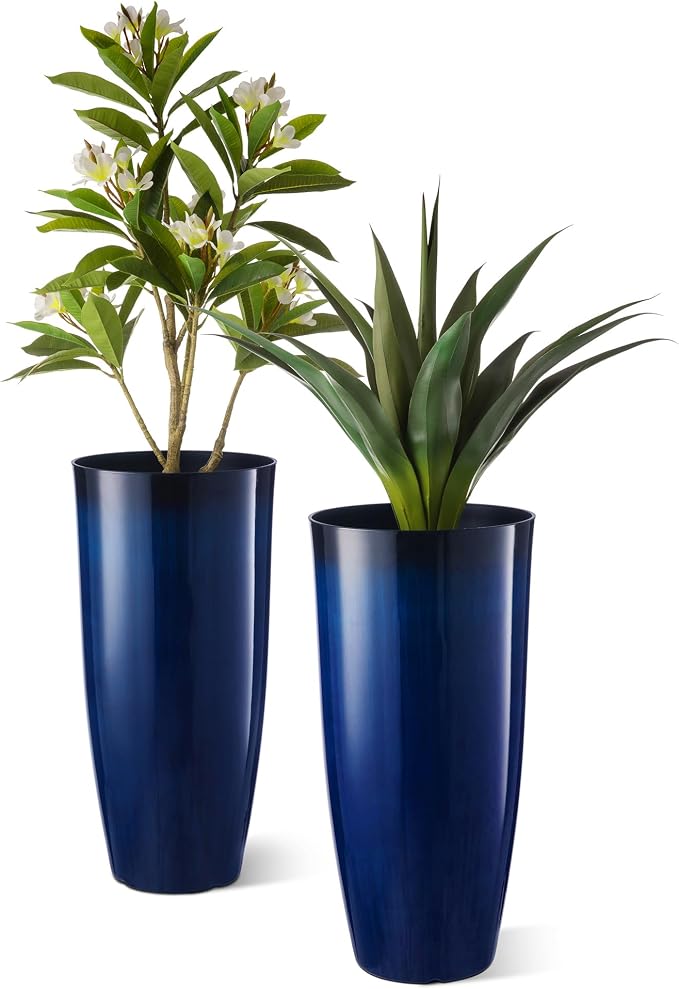 Glitzhome 30" H Tall Planters for Outdoor Plants, Large Flower Pots - Image 9