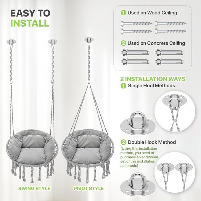 Magshion Hanging Hammock Chair - Image 8