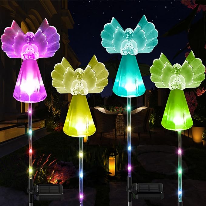 Solar Angel Lights Outdoor Decor by XKYQSY