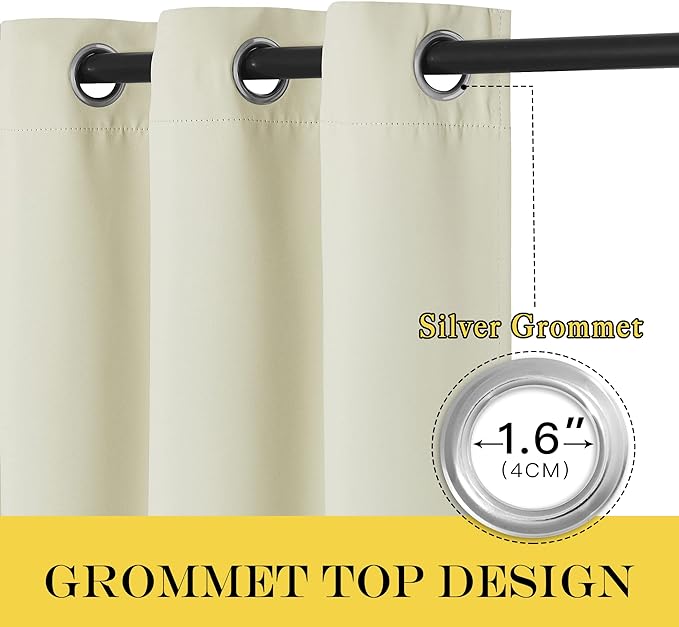 NICETOWN Blackout Living Room Curtain 108 inch Length - Image 2