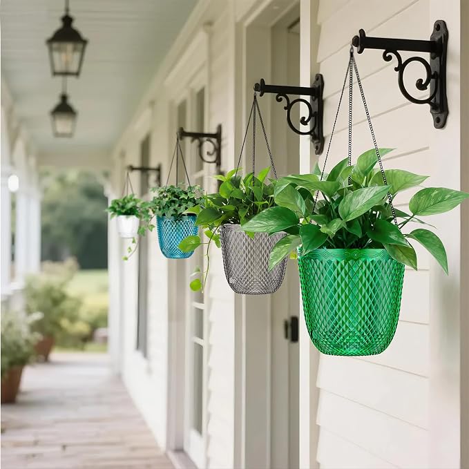 QCQHDU Self Watering Hanging Pots, 2 Pack 7.2 Inch Hanging Planters - Image 7