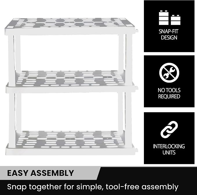Oskar Heavy Duty Plastic Storage Shelves- - Image 7
