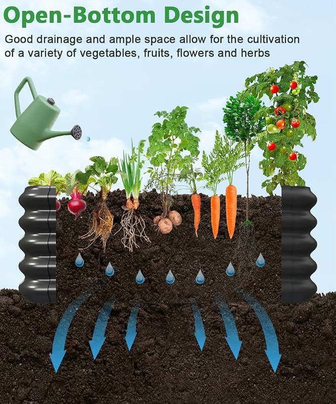 4.3x3.0x1.0ft Raised Garden Bed Kit, Rustproof PP Material Garden Box, Flower - Image 4