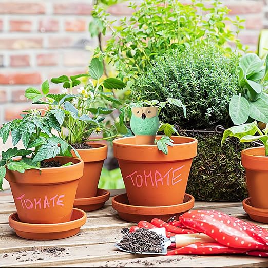 4 Pack Terracotta Watering Spikes, Vacation Self-Watering Planters Devices - Image 7