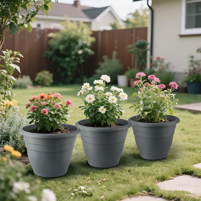 12 Inch Plant Pots, Large Planters - Image 5