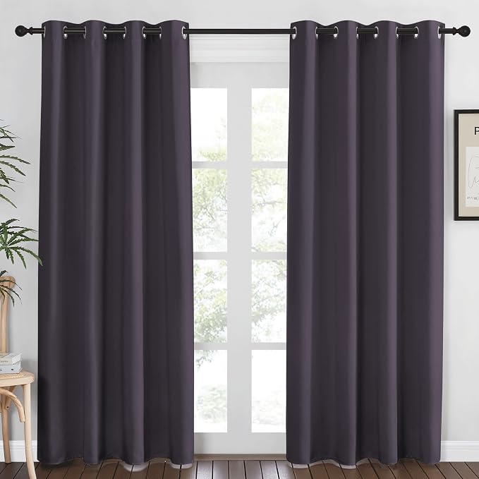 NICETOWN Blackout Curtains 84 Inch Length, Thermal Insulated Room Darkening by NICETOWN
