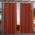 NICOLE MILLER NEW YORK Canvas Indoor/Outdoor Grommet Top Curtain Panel Pair by NicoleMiller