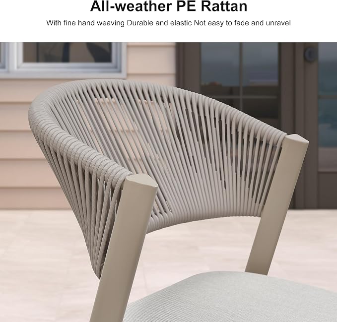 PURPLE LEAF 7-Piece Patio Dining Set Outdoor Furniture Rectangular Table and - Image 2