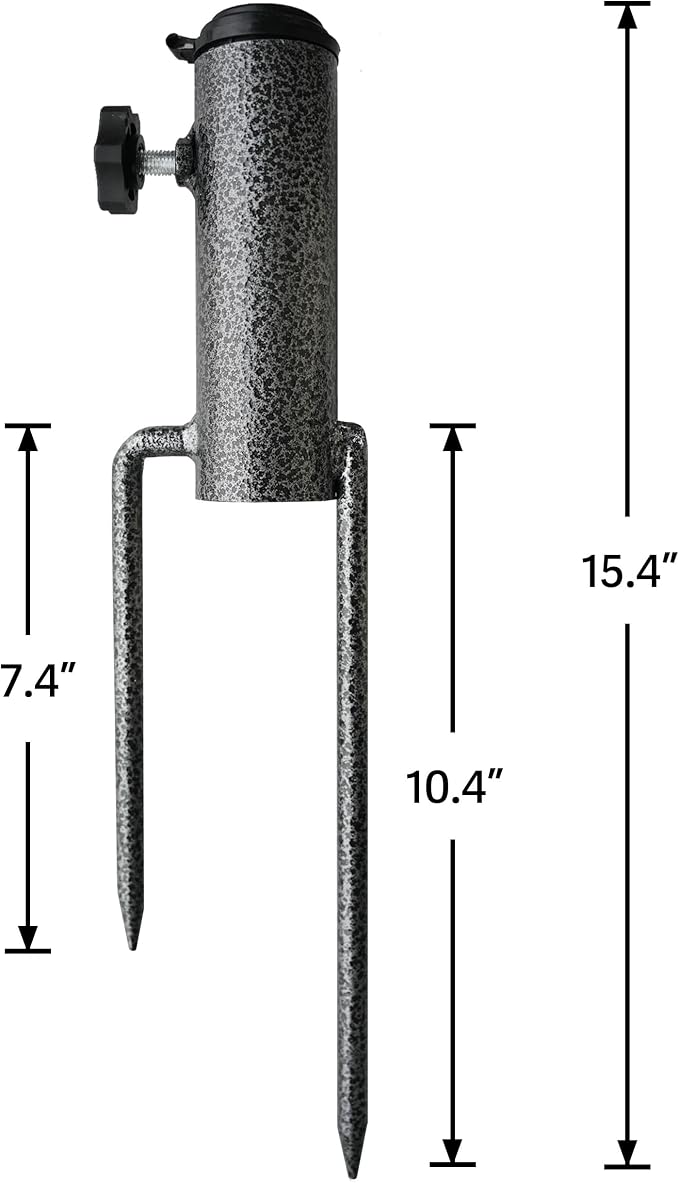 AMMSUN Patio Umbrella Steel Anchor Beach Umbrella Heavy Duty Metal Ground Grass - Image 2
