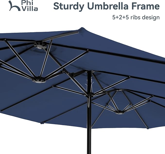 PHI VILLA 15ft Large Patio Umbrellas - Image 7