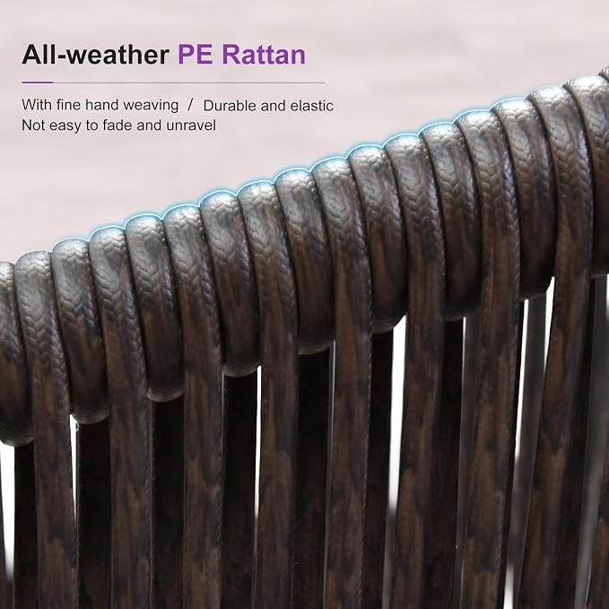 PURPLE LEAF 11 Pieces Outdoor Dining Set Patio Table and Chairs Set Aluminum - Image 6