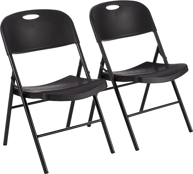 Amazon Basics Portable Folding Plastic Chair, Events Seating, 350-Pound Capacity by AmazonBasics