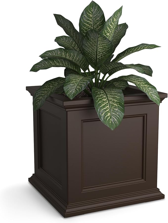 Mayne Fairfield 20-Inch Square Planter – Self-Watering, Weather-Resistant by Mayne