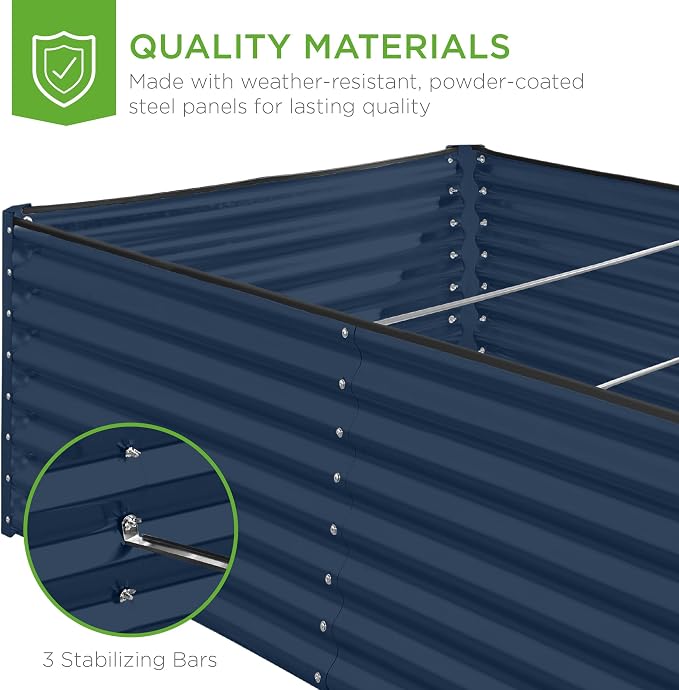 Best Choice Products 8x4x2ft Outdoor Metal Raised Garden Bed, Deep Root Planter - Image 7