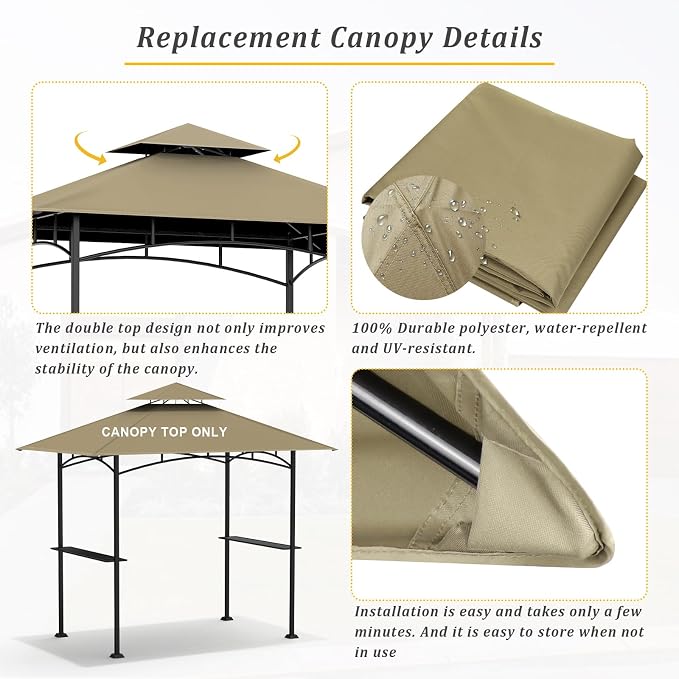 Grill Gazebo Replacement Canopy Top - Image 6