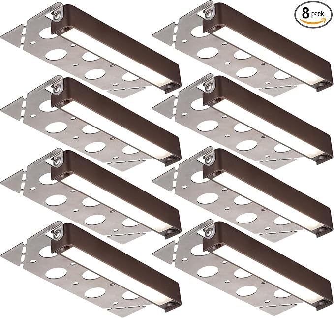 LEONLITE 8-Pack 7 Inch LED Hardscape Lighting, Update Retaining Wall Lights by LEONLITE
