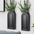2 Pack Wooden Wall Vase Set by Dnnnii