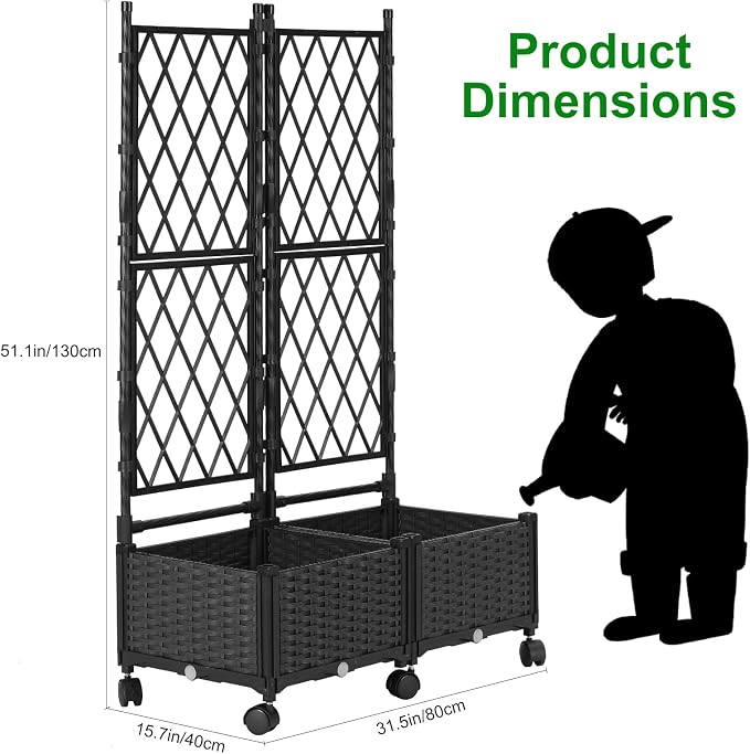 Raised Garden Beds with Screen Outdoor, Garden Trellis - Image 2