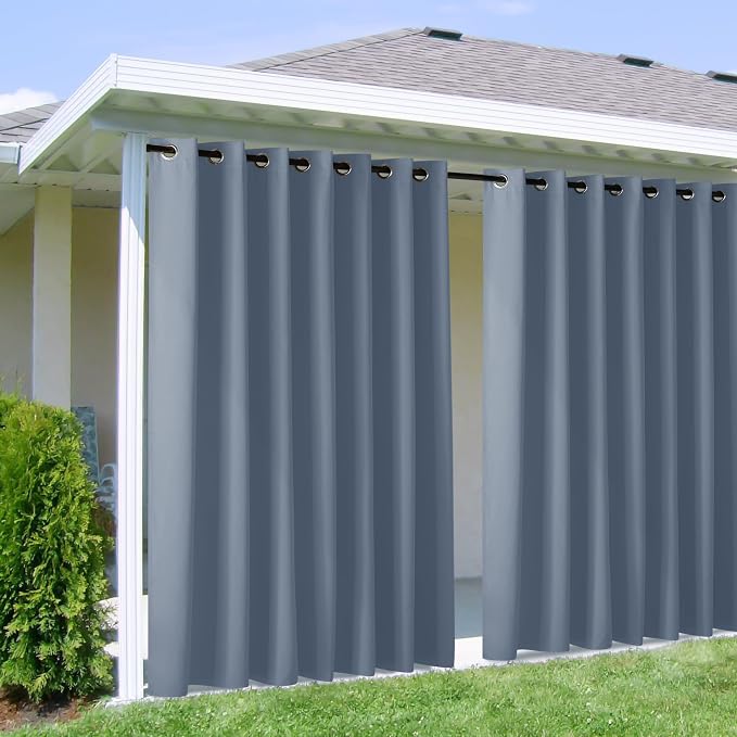 NICETOWN Outdoor Curtains for Patio W100 x L95 inch 2 Pieces, Sun Blocking by NICETOWN