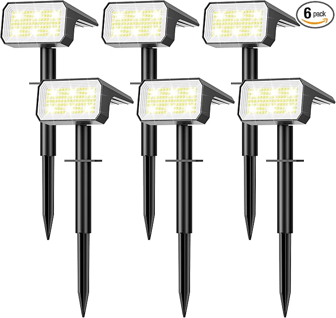 Solar Spot Lights Outdoor, 4 Modes Auto On/Off Solar Landscape Spotlights by Flaow