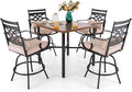 Sophia & William Outdoor Patio Bar Set 5 Piece High Dining Table and Chairs by SophiaWilliam