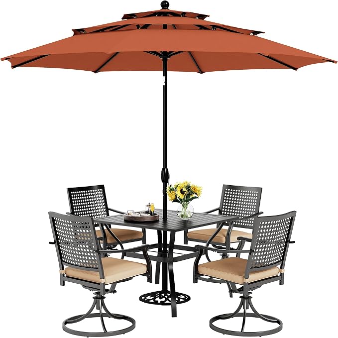 PHI VILLA 5 Pieces Outdoor Dining Set by PHIVILLAThepioneerofcomfortablehouseholdsupplies