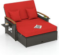 Tangkula Patio Rattan Daybed by TANGKULA