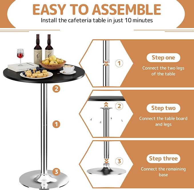 Shahoo Round Bar Table, Cocktail Table - Image 4