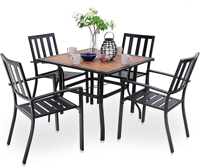 PHI VILLA 5 Pieces Outdoor Dining Set by PHIVILLAThepioneerofcomfortablehouseholdsupplies