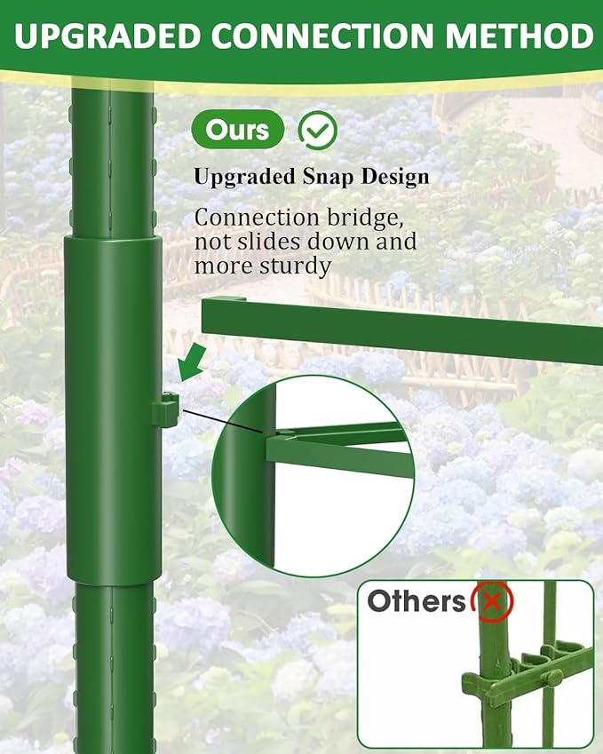 3 Pack Tomato Cages for Garden, 51in*13in Adjustable Tomatoes Plant Stakes - Image 2