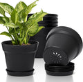T4U 7.5 Inch Plant Pots 6 Pcs, Flower Pots by T4U
