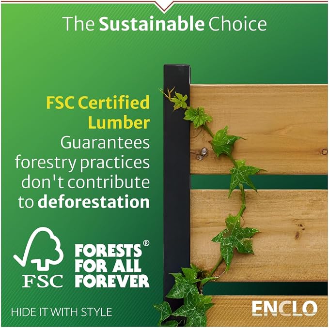 5ft H x 3.2ft W No Dig Enclo Concord Cedar Wood Privacy Screen, Great to Hide - Image 9
