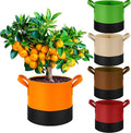 15 Gallon Fabric Grow Bags 5-Pack, 350G Heavy Duty Nonwoven Plant Pots by Fhyisble