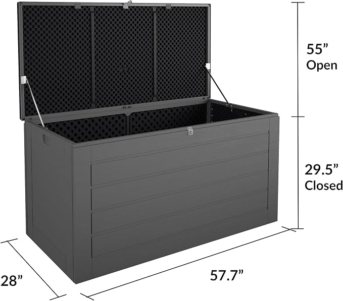 Cosco Outdoor Living 88180BGY1E Cosco Outdoor Patio Storage, Extra Large - Image 6