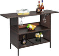 Outvita Outdoor Bar Counter Table, Patio Wicker bar Table by Outvita