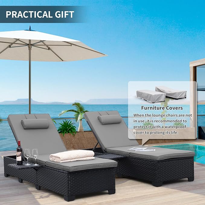 WAROOM Outdoor Chaise Lounge Chairs - Image 8