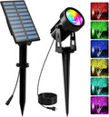 T-SUNUS RGB Solar Landscape Spotlights Christmas, Color Changing Spot Light by T-SUNUSLighting