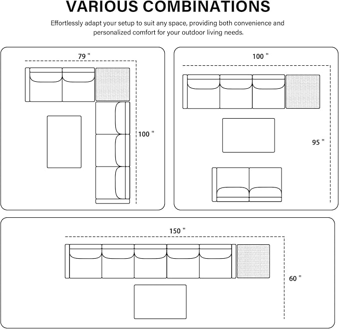 Belord 5-Seater Patio Conversation Set - Image 3