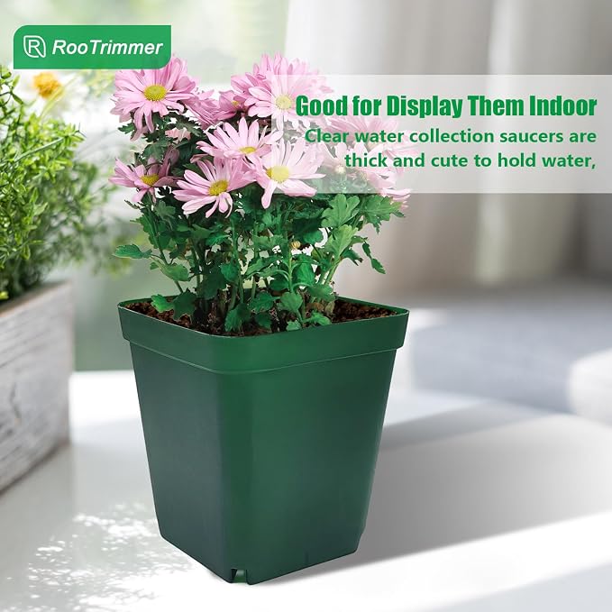 Square Nursery Seedling Pot 3.5 Inches 90 Pcs, Small Nursery Pot Plastic Thick - Image 7