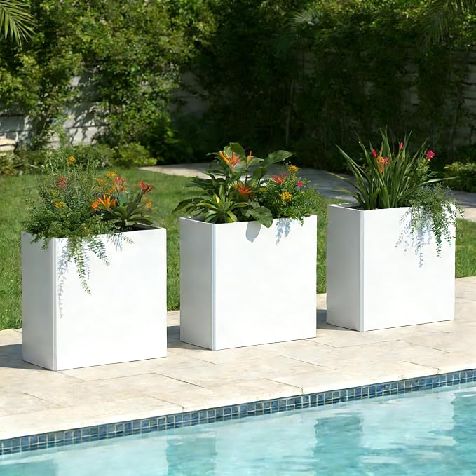 Tall Planters -24X12X24 inch Galvanized Steel Planter Box - Image 7