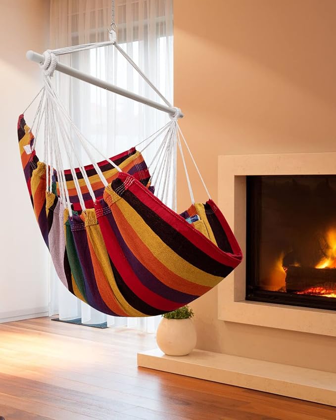 ADVOKAIR Hammock Chair Swing, Heavy-Duty Hanging Rope Swing Seat Supports 500 - Image 2