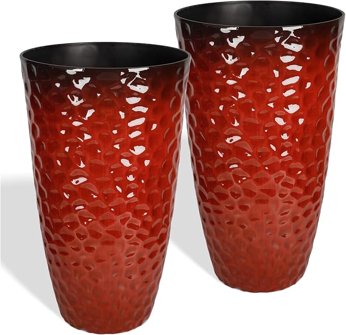Worth 2 Pack 24" Tall Large Plastic Planter by WORTH