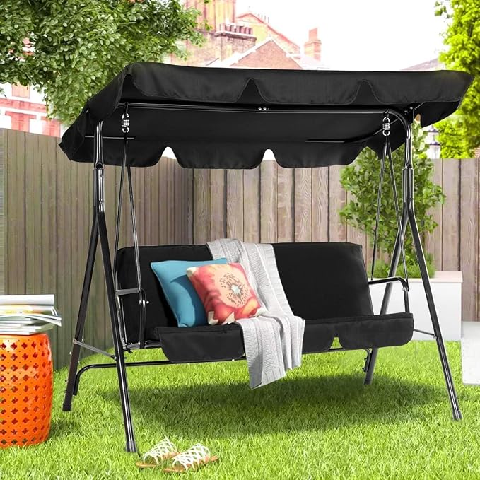 AECOJOY Porch Swing with Stand, Outdoor Swings by AECOJOY