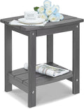 Y&M Outdoor Side Table, HIPS Adirondack Small Double Layer Table, Waterproof by YM
