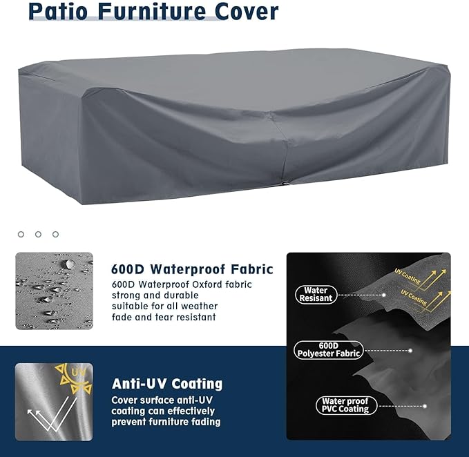 Amopatio Patio Furniture Set 7 Pieces Patio Conversation Set Outdoor Sectional - Image 2